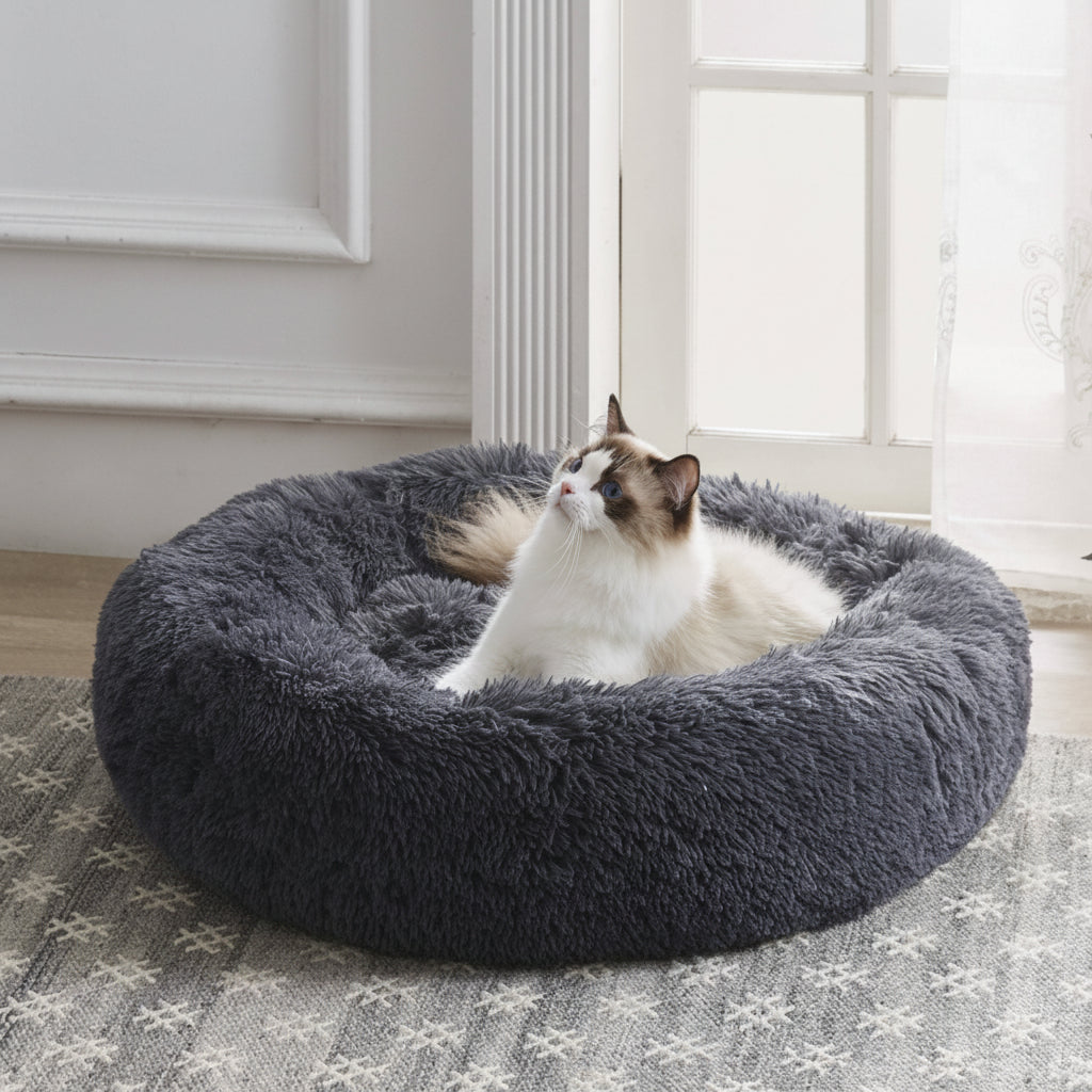 Soft and Supportive Plush Cat Bed