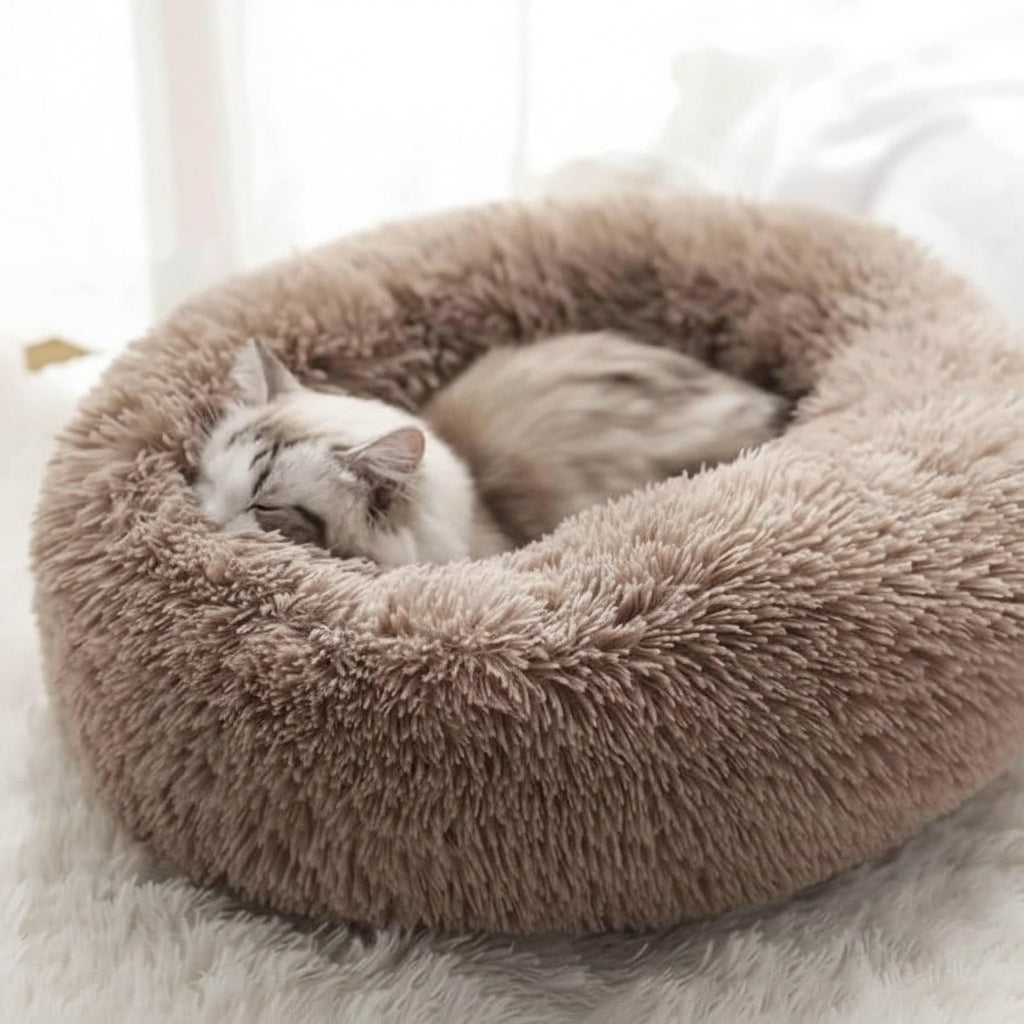 Soft and Supportive Plush Cat Bed