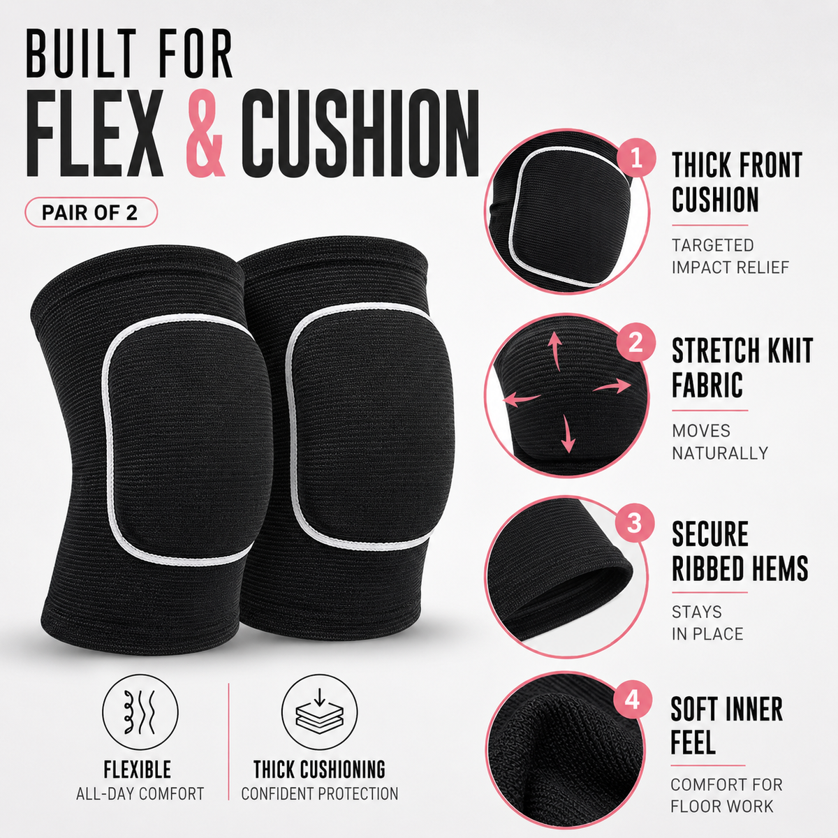 Soft Compression Knee Pads