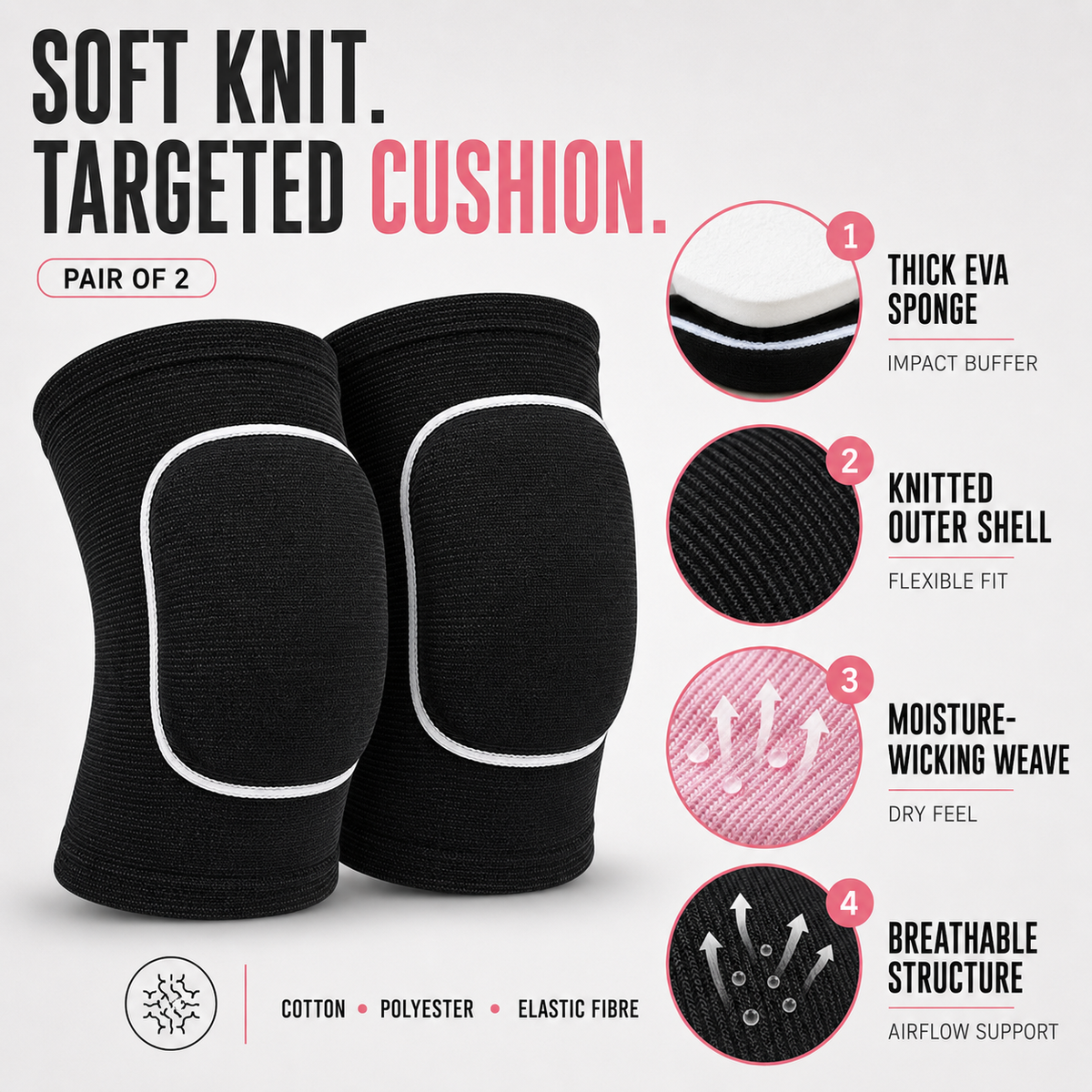 Soft Compression Knee Pads