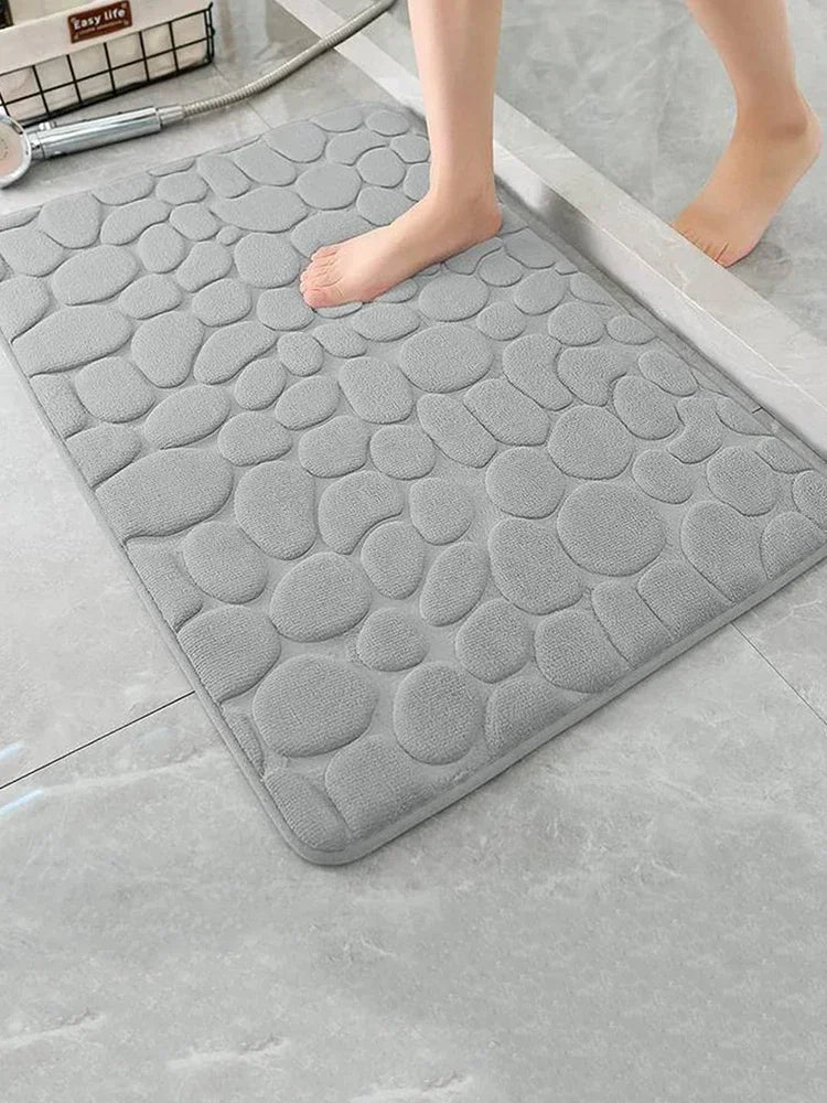 Soft Coral Velvet Non-Slip Bath Mat