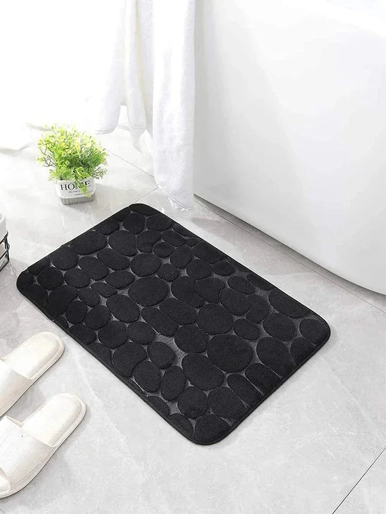 Soft Coral Velvet Non-Slip Bath Mat