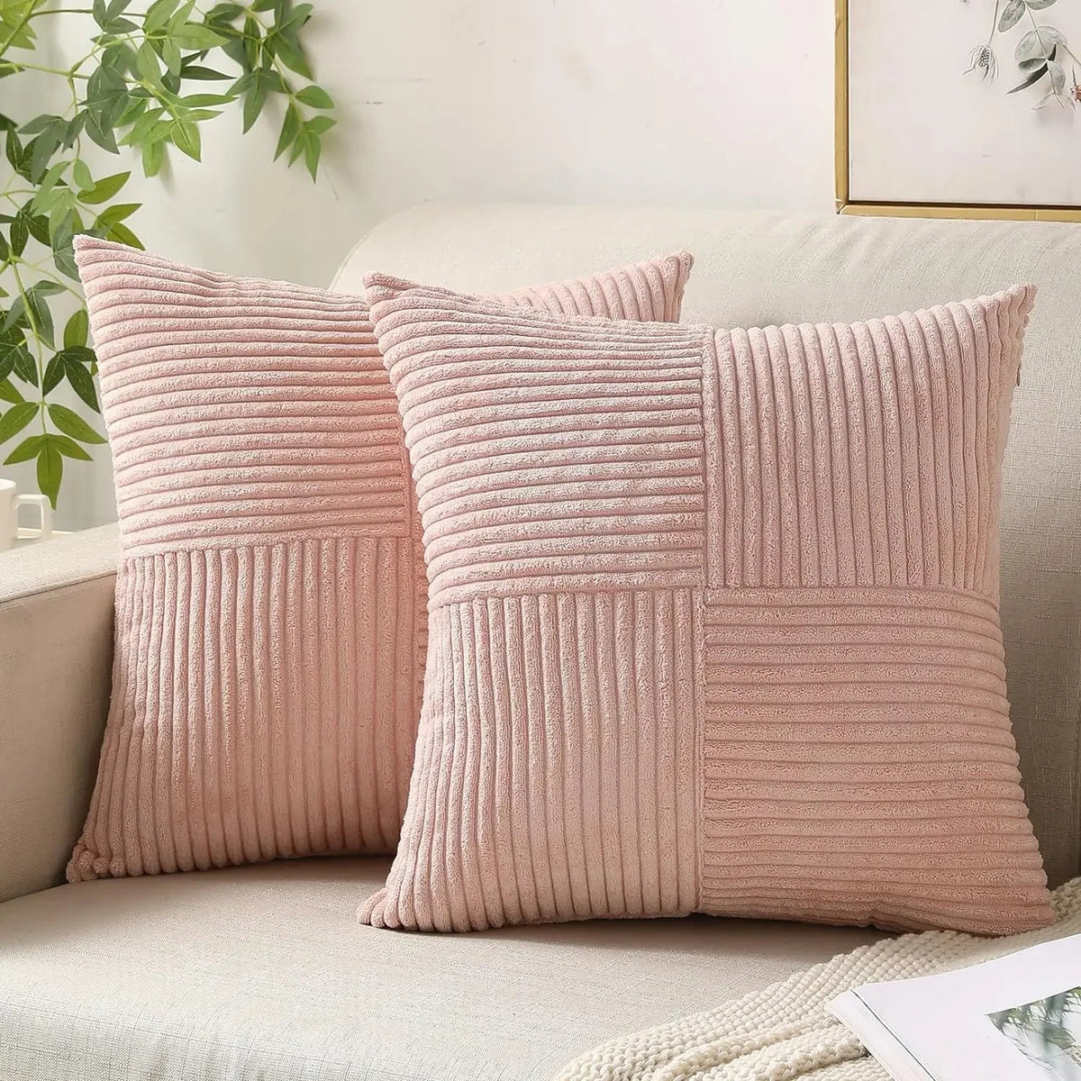 Soft Corduroy Cushion Cover Set