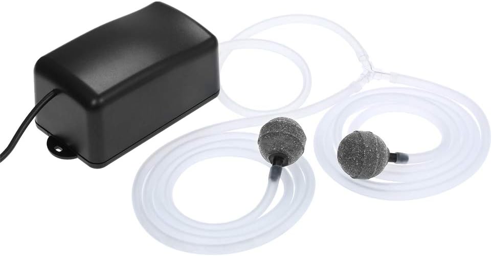 Solar Air Pump Kit with Adjustable 2.5W Panel and Built-in Battery for Ponds and Aquariums