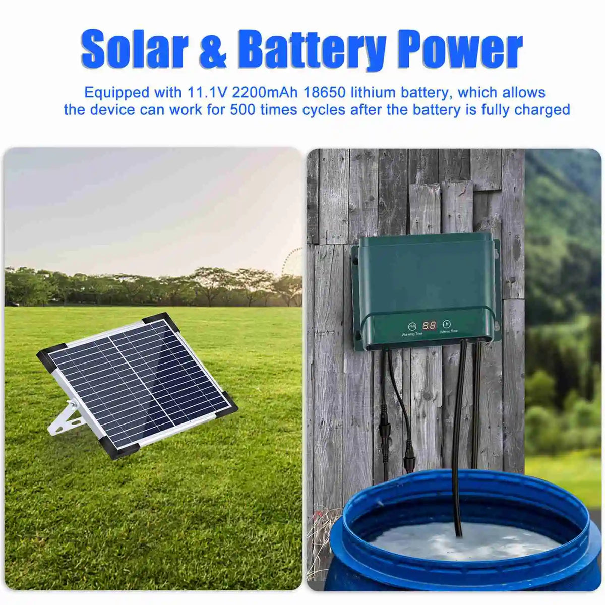 Solar Automatic Drip Irrigation System Kit with 30 Modes & 7 Timers
