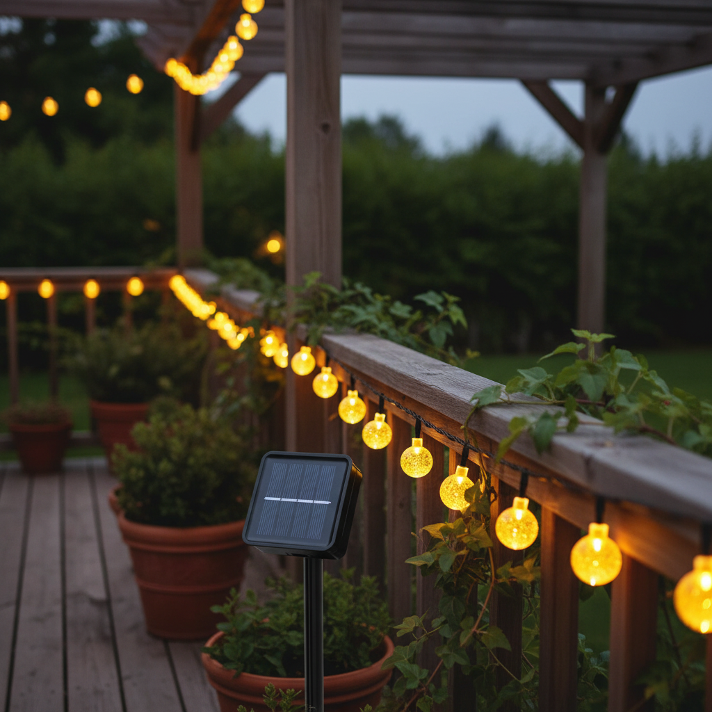 Solar-Powered LED String Lights