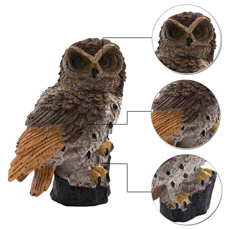 Solar-Powered Owl Garden Light