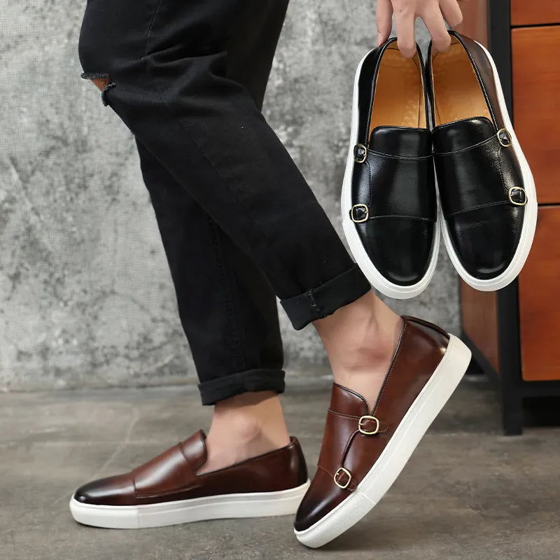 Sophisticated Slip-On Shoes with Buckle