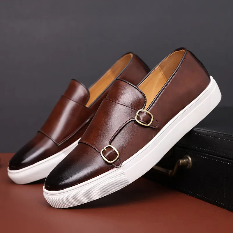 Sophisticated Slip-On Shoes with Buckle