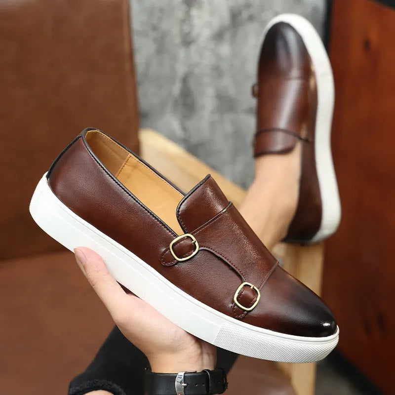 Sophisticated Slip-On Shoes with Buckle