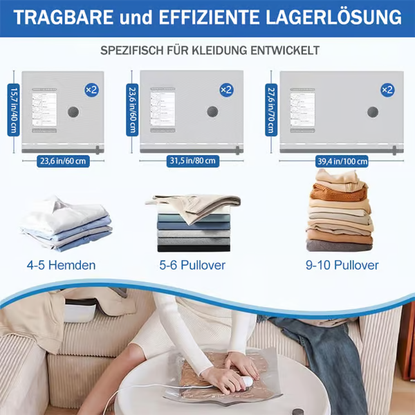 Space-Saving Travel Vacuum Storage Bags for Luggage