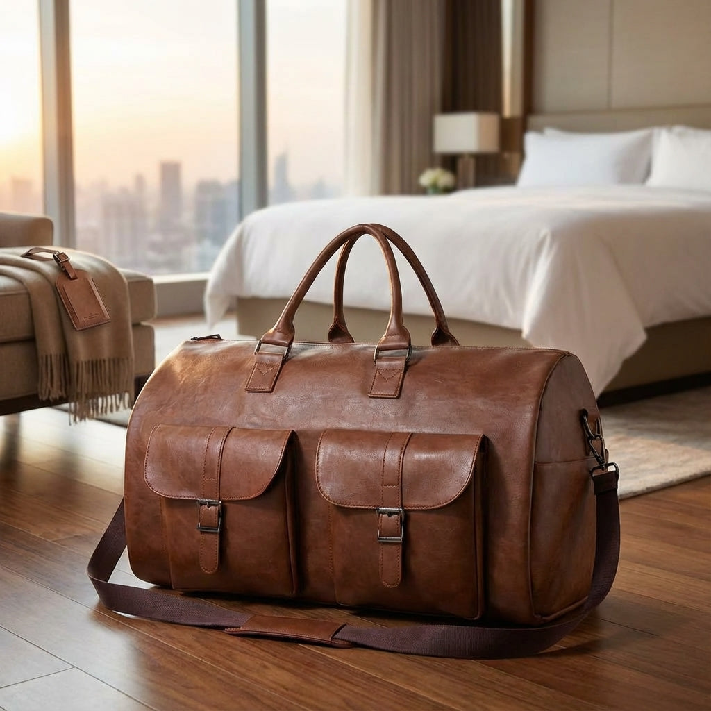 Spacious Weekender Travel Bag with Shoe Compartment