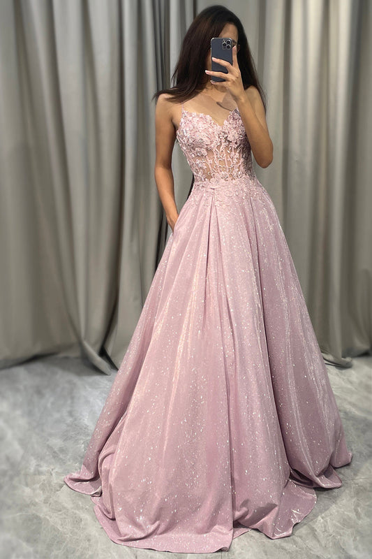 Sparkling Blush A-Line Ball Gown