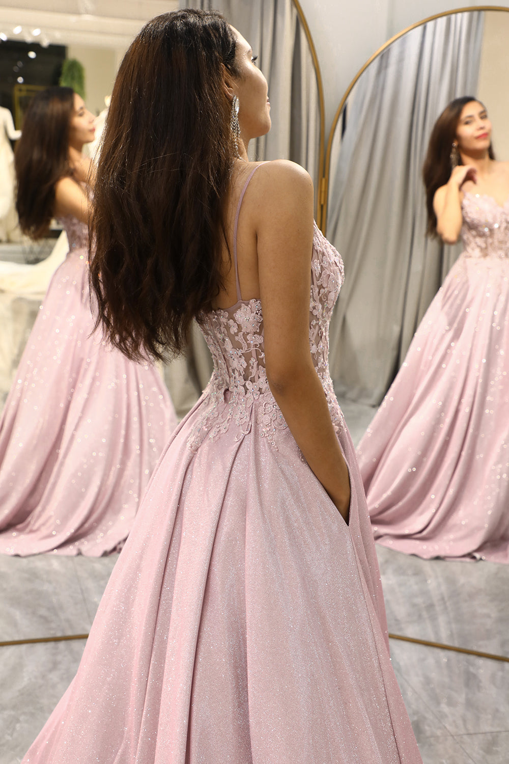 Sparkling Blush A-Line Ball Gown