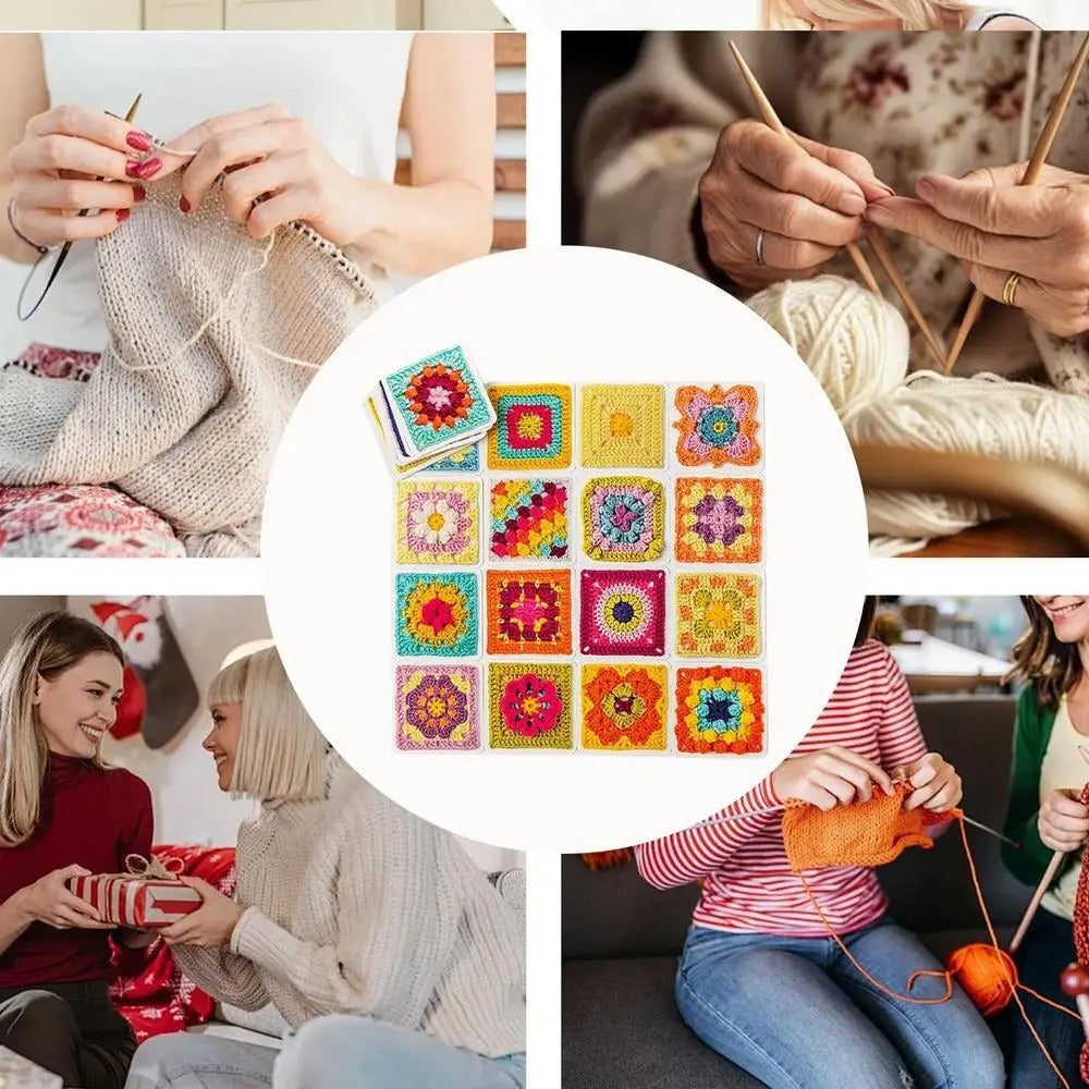 Square Knitting and Crochet Guide Card Set