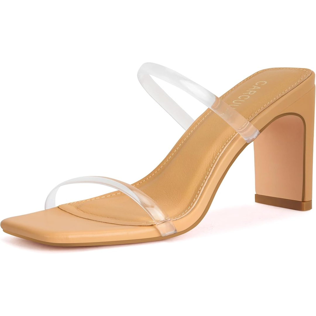 Square-Toe Block Heels