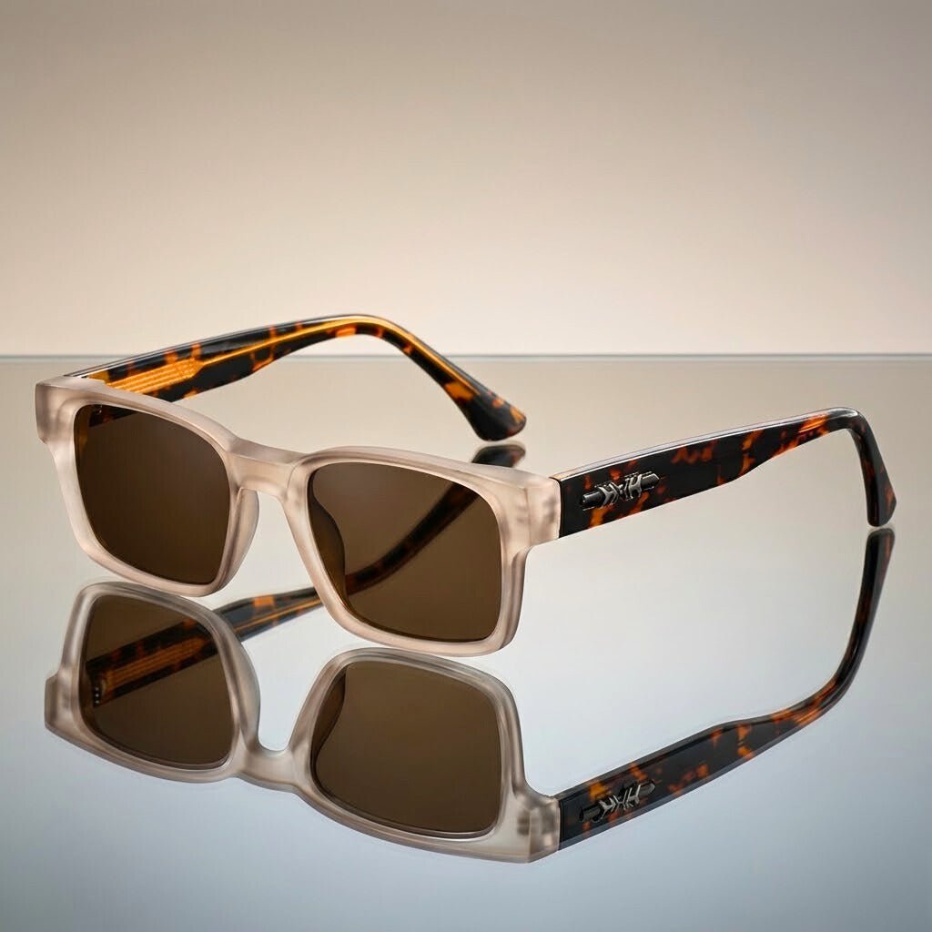 Square Tortoiseshell Sunglasses with UV400 Protection