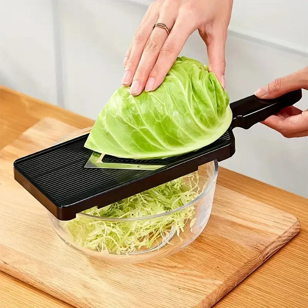 Stainless Steel Cabbage Shredder Slicer | Fine Cutter for Vegetables & Salad | Non-Slip & Sharp | Ideal for Cabbage & Slaw