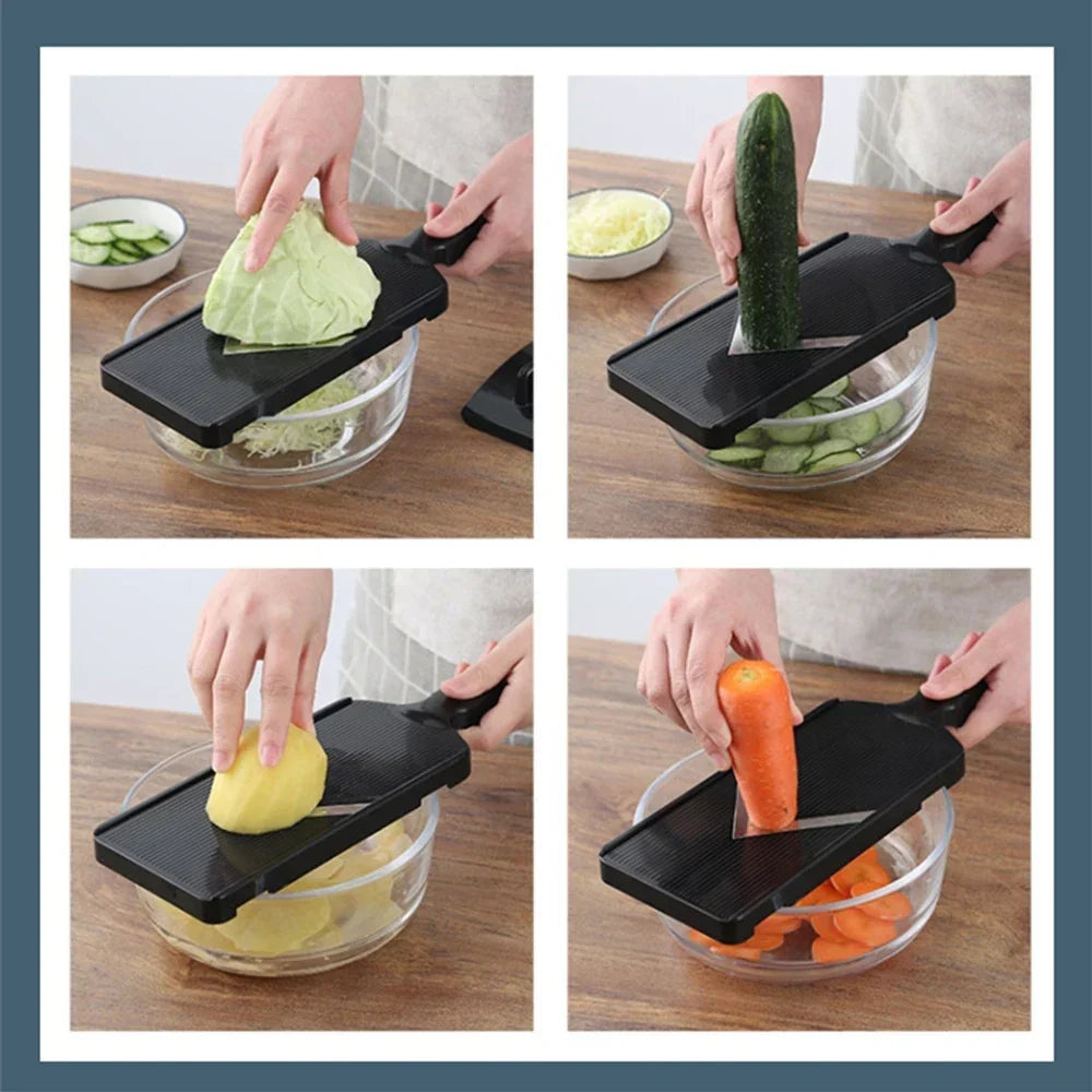 Stainless Steel Cabbage Shredder Slicer | Fine Cutter for Vegetables & Salad | Non-Slip & Sharp | Ideal for Cabbage & Slaw