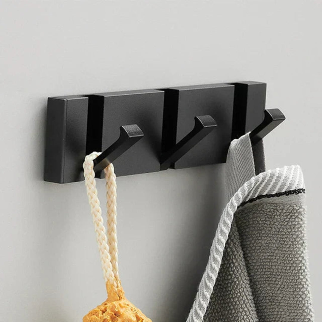 Stainless Steel Coat Rack with Retractable Hooks