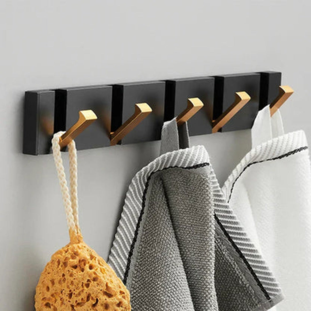 Stainless Steel Coat Rack with Retractable Hooks