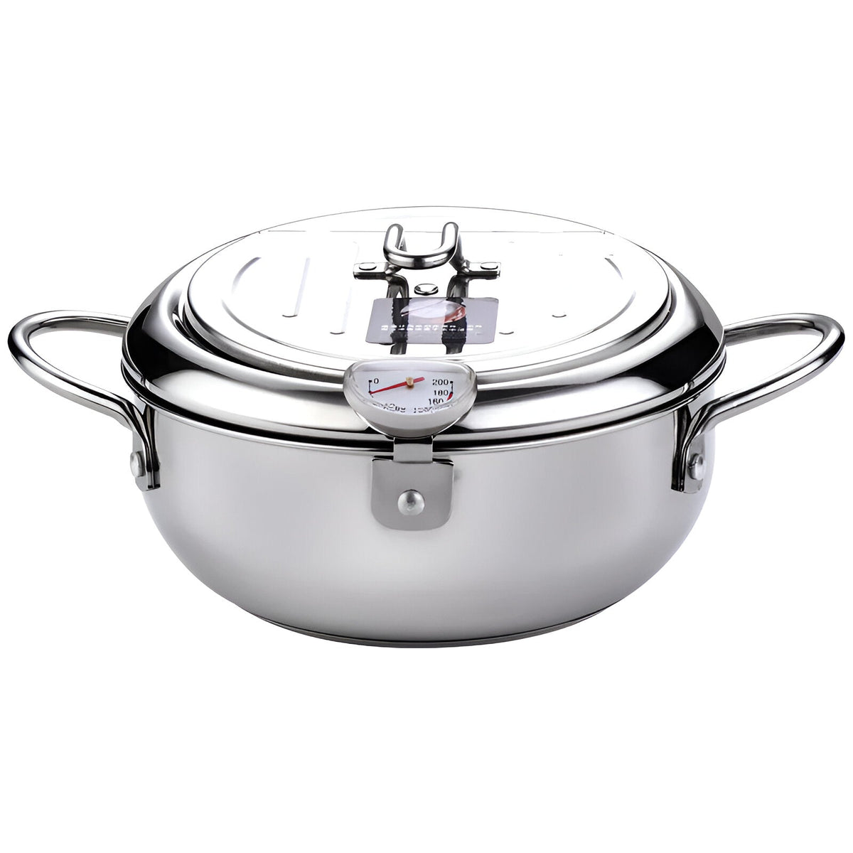 Stainless Steel Deep Fryer Pot with Thermometer
