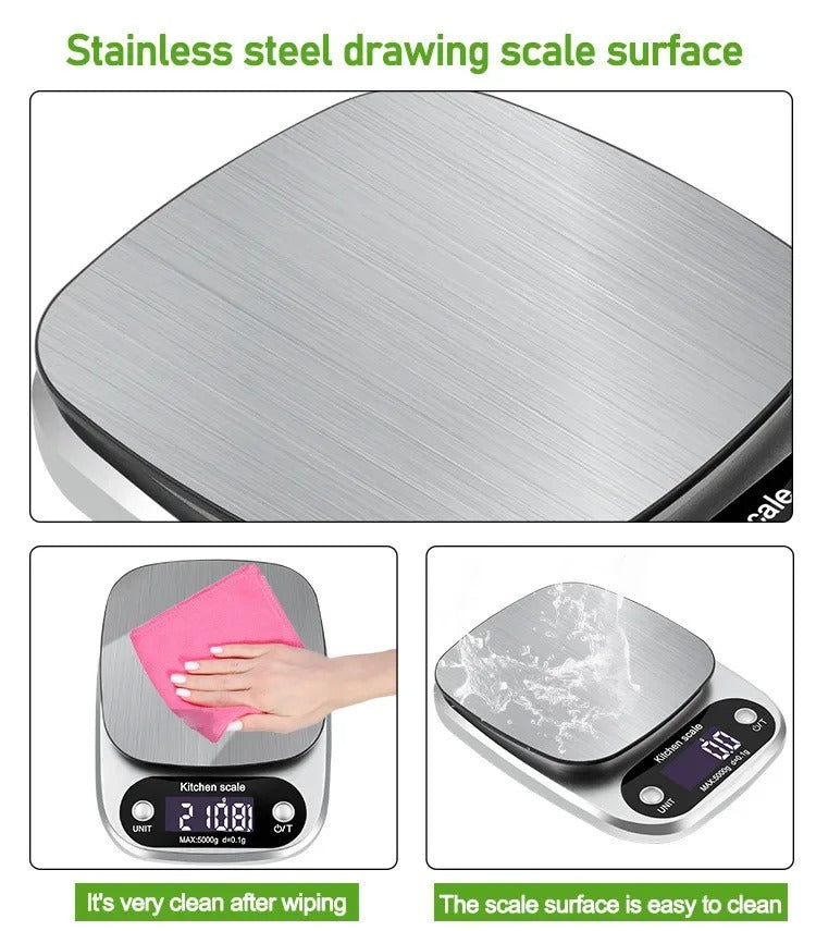 Stainless Steel High-Precision Kitchen Scale 0.1g