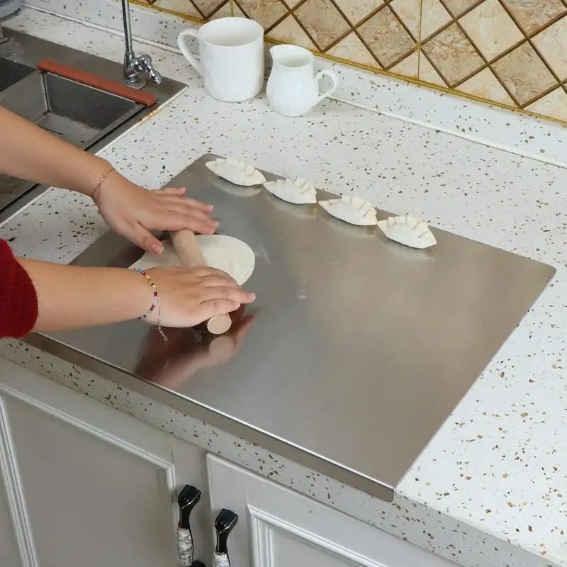 Stainless Steel Kitchen Chopping Board for Food Prep
