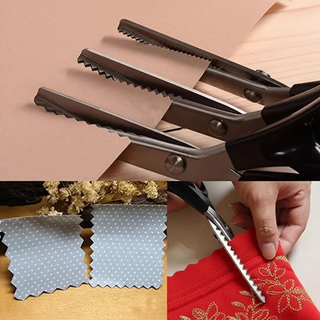 Stainless Steel Pinking Shears Fabric Scissors for Sewing and Crafts