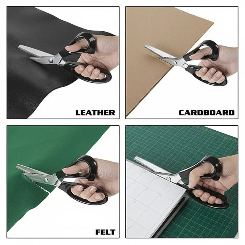 Stainless Steel Pinking Shears Fabric Scissors for Sewing and Crafts