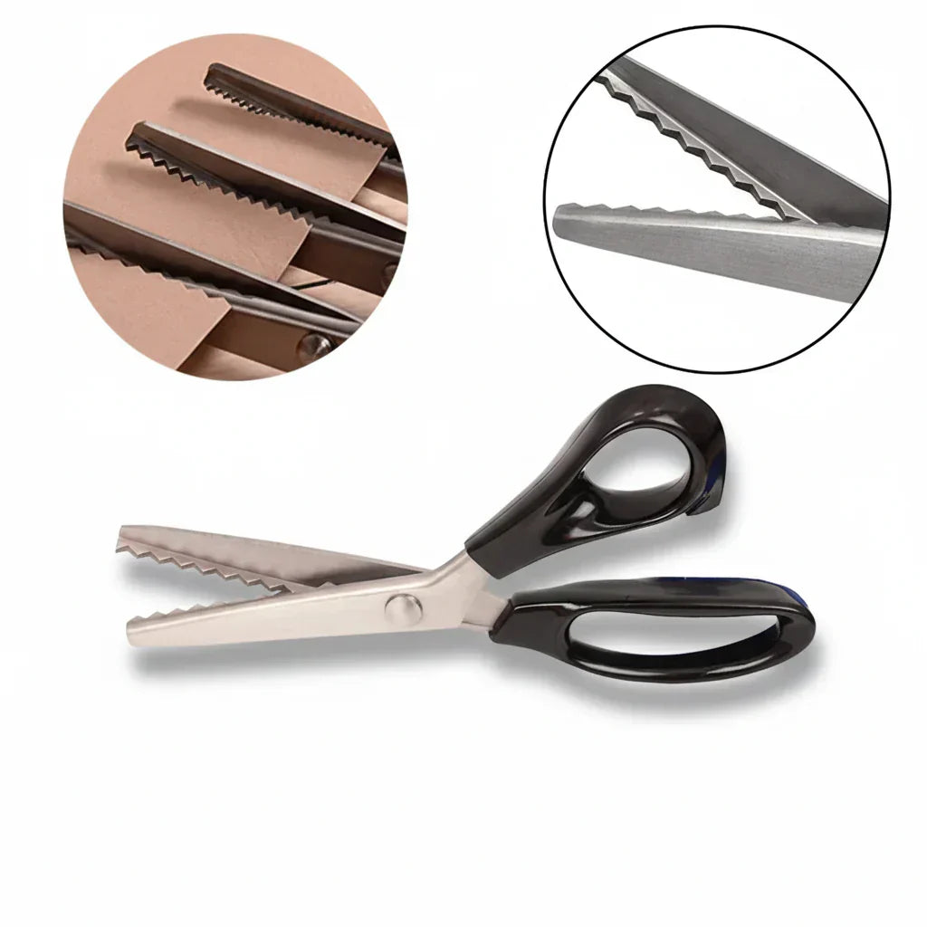 Stainless Steel Pinking Shears Fabric Scissors for Sewing and Crafts