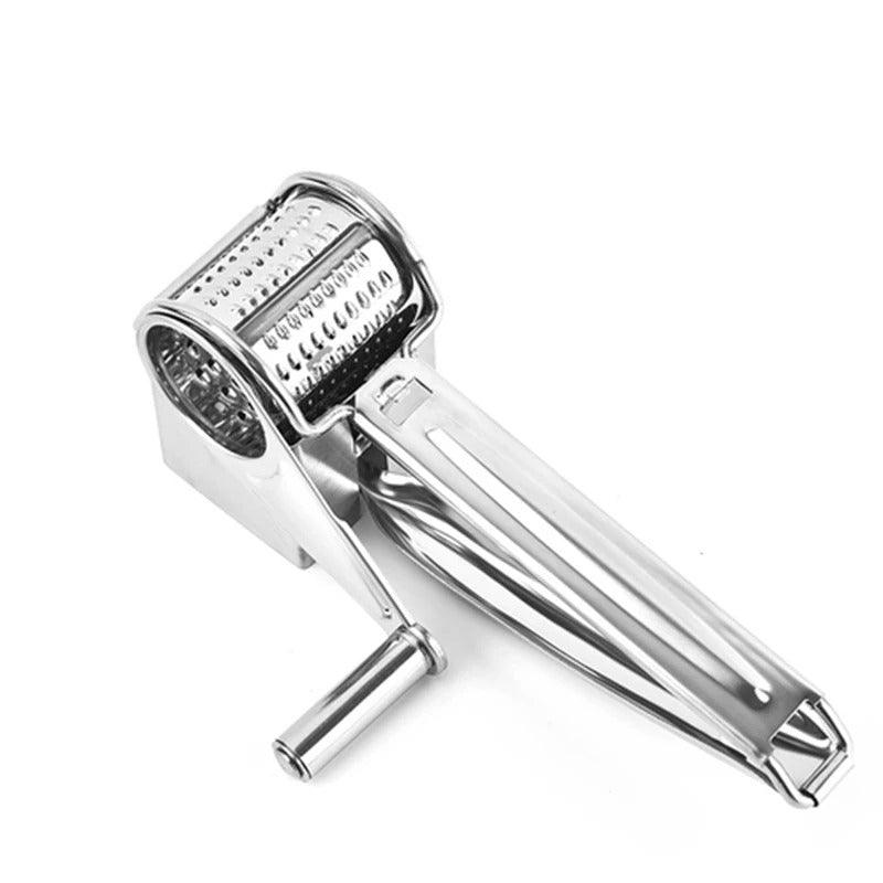 Stainless Steel Rotary Hand Grater with Interchangeable Drums