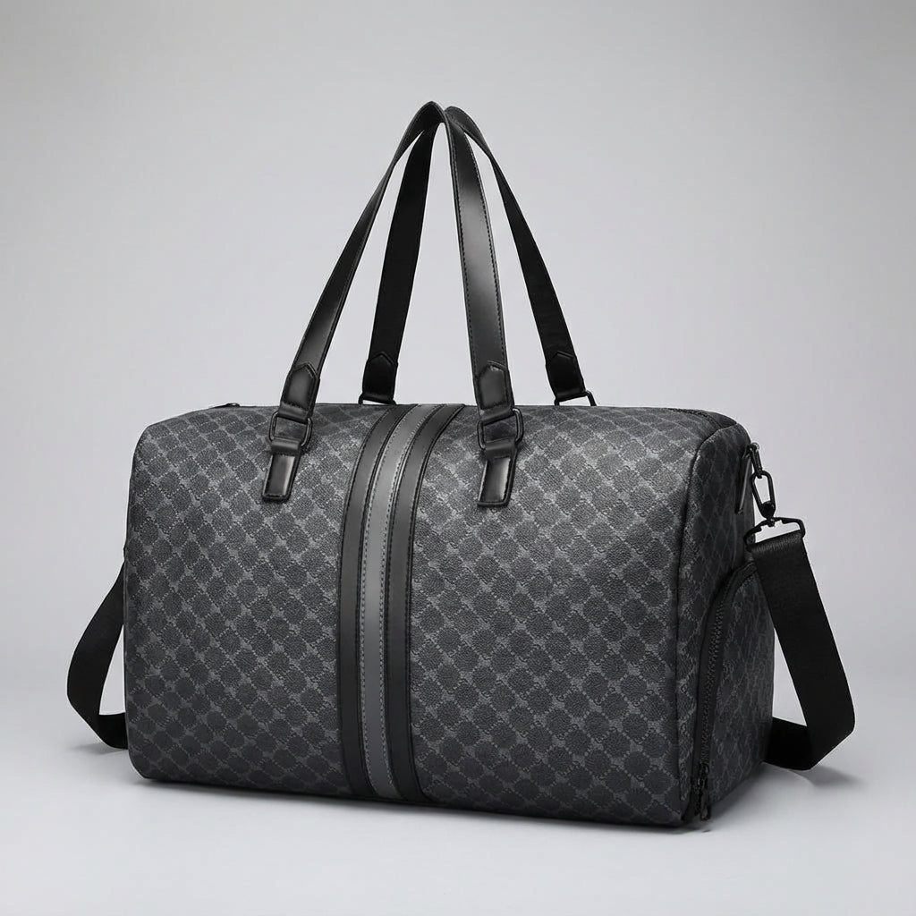 Stylish Checkered Travel Bag - Spacious and Comfortable