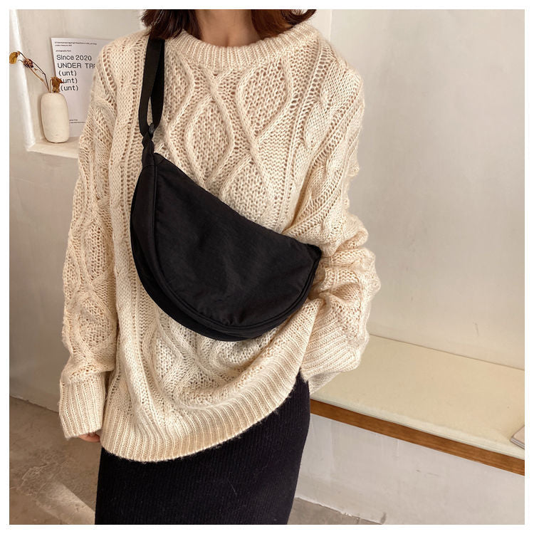 Stylish Half-Moon Crossbody Bag