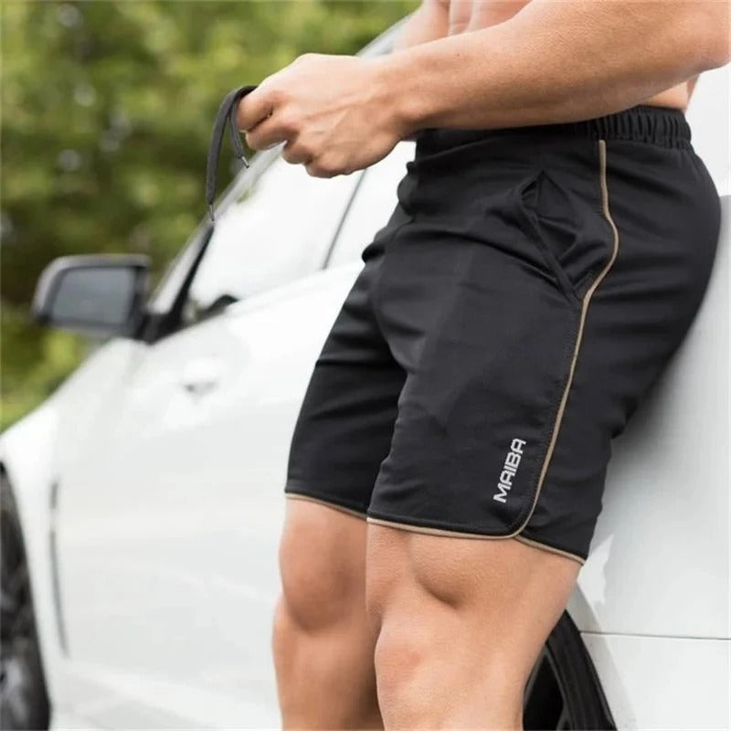 Stylish Men's Slim-Fit Elastic Swim Trunks