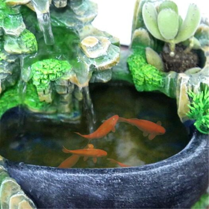 Stylish Tabletop Indoor Water Fountain with LED Lighting