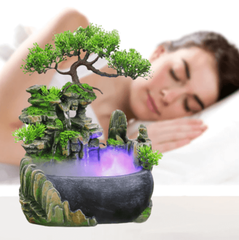 Stylish Tabletop Indoor Water Fountain with LED Lighting