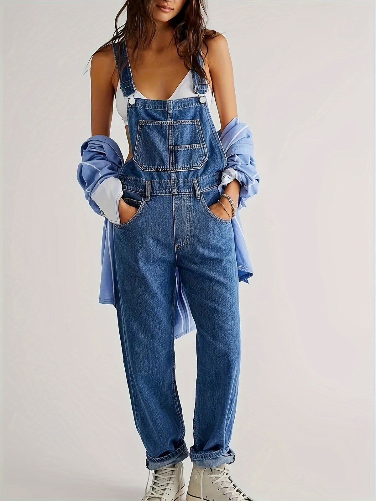 Stylish Women's Everyday Denim Jumpsuit