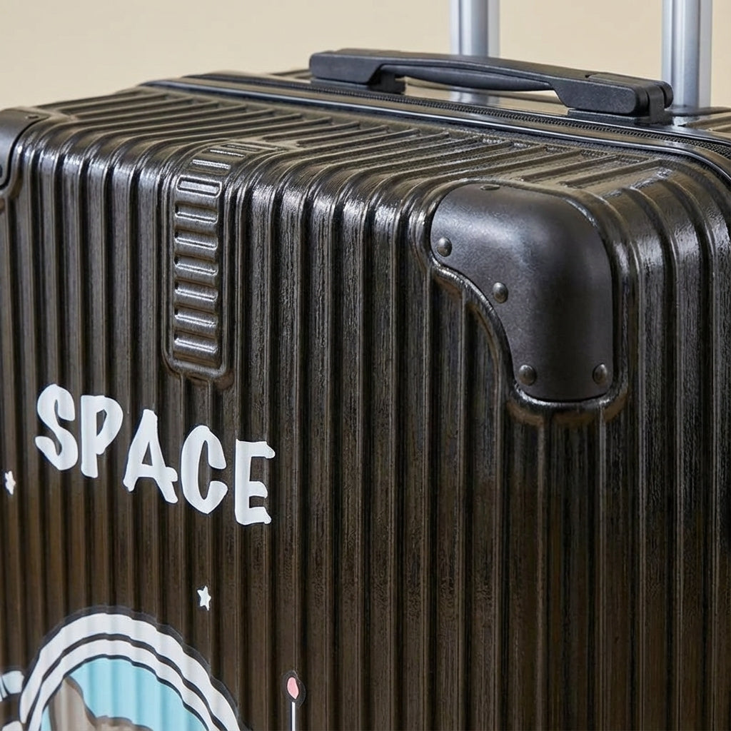 Suitcase with Eye-Catching Print - Hard Shell Protection