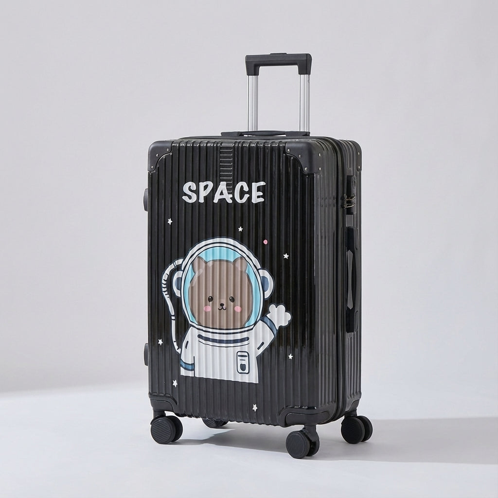 Suitcase with Eye-Catching Print - Hard Shell Protection