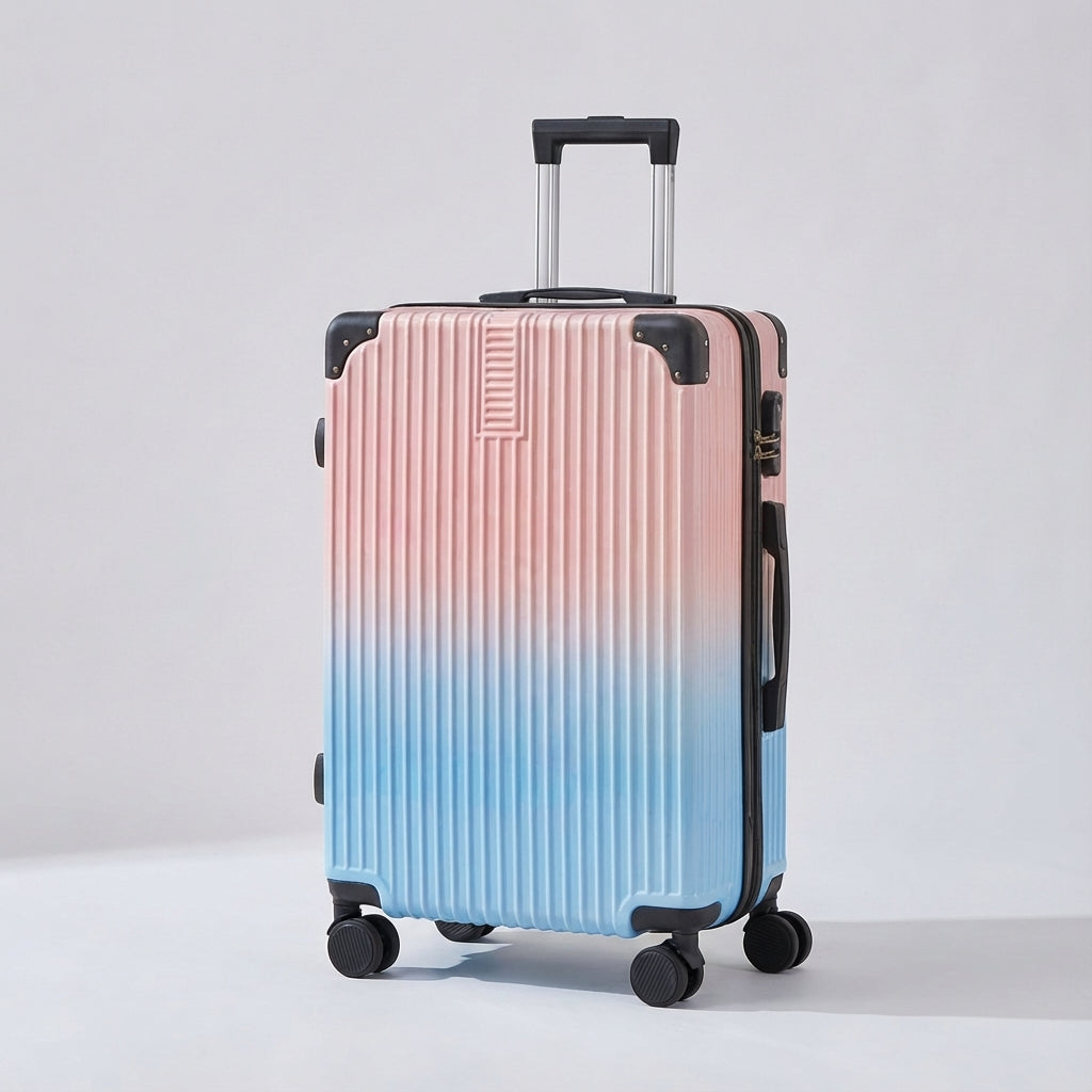 Suitcase with Eye-Catching Print - Hard Shell Protection
