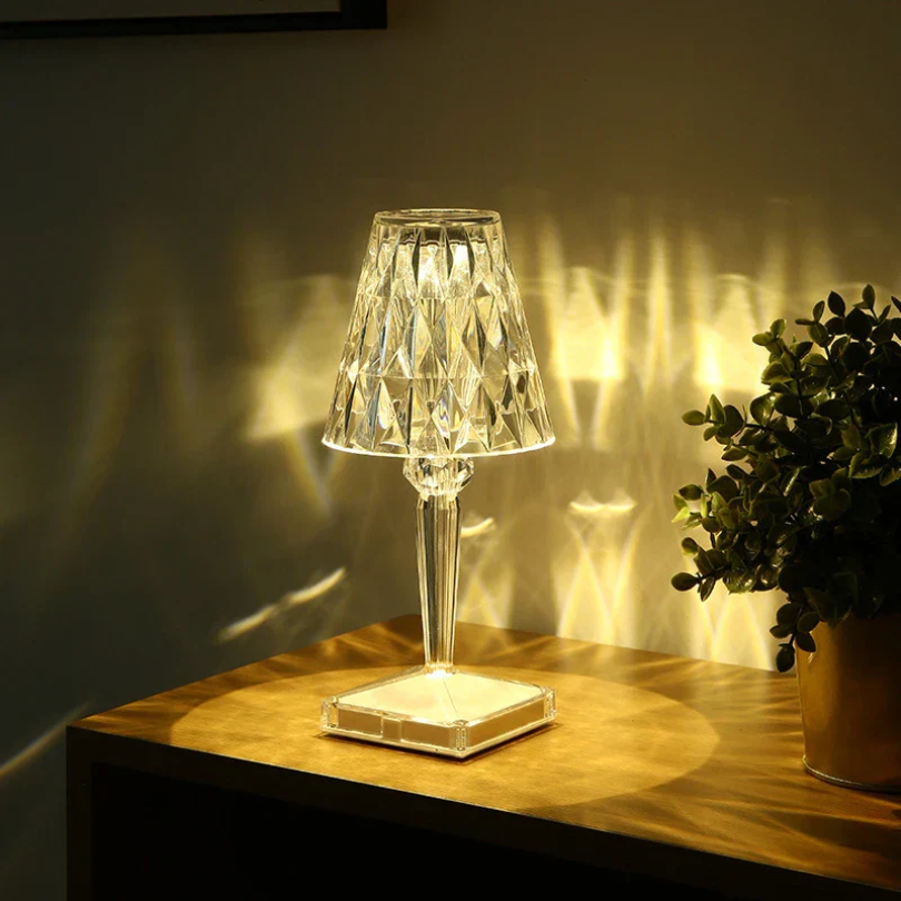 Table Lamp with Crystal Design