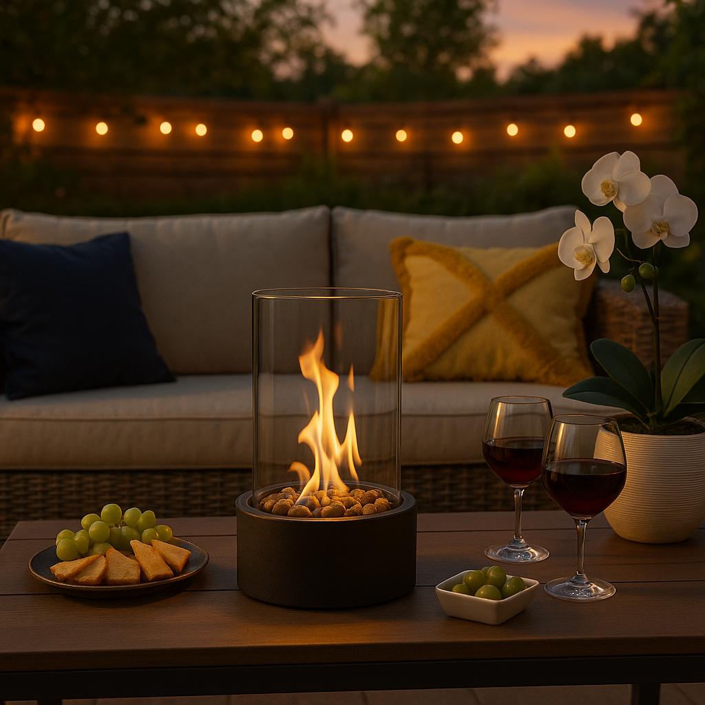 Tabletop Bioethanol Fireplace - Smokeless Flames