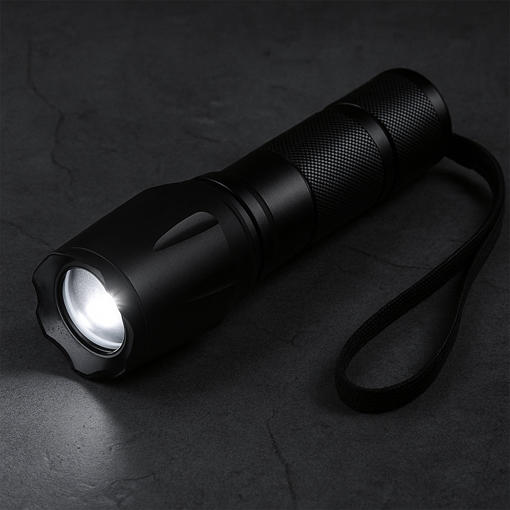 Tactical LED Zoom Flashlight (Waterproof and Shockproof) with 5 Modes