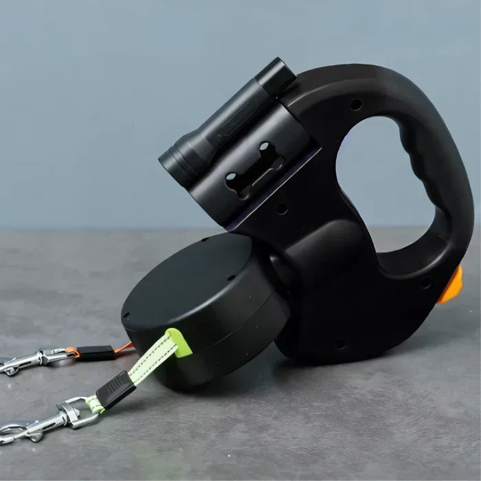Tangle-Free Dual Dog Leash with LED Light