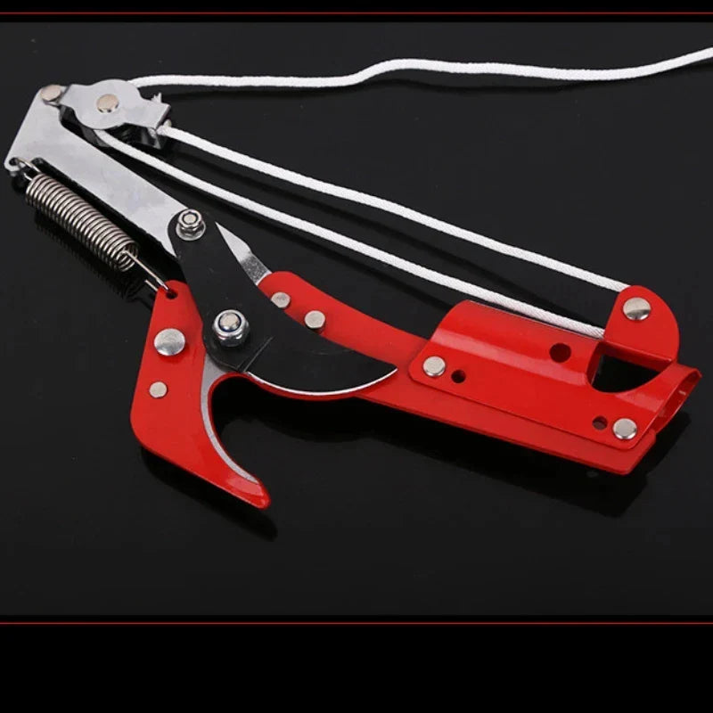 Telescopic Pole Tree Pruner with Rope Pulley System and SK5 Steel Blade for Fruit Trees and High Branches