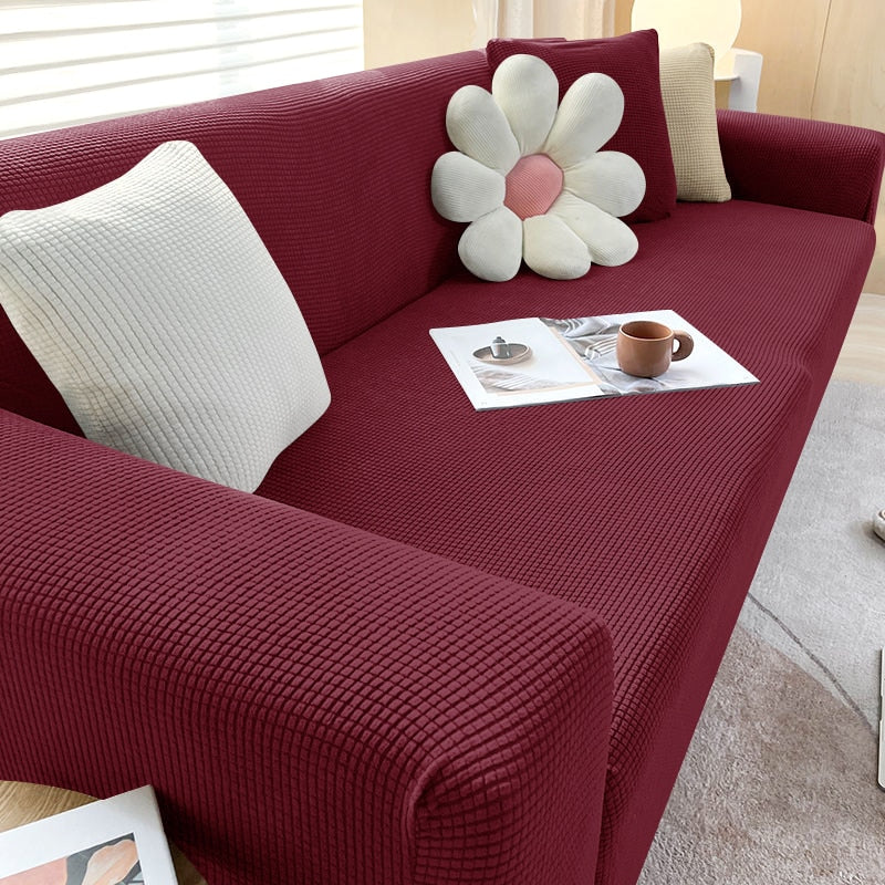 Textured Stretch Non-Slip Sofa Cover