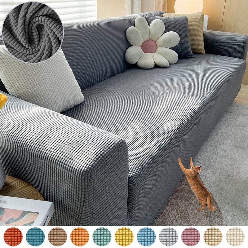 Textured Stretch Non-Slip Sofa Cover