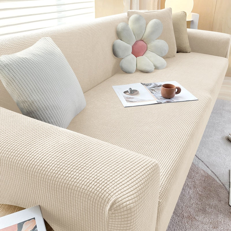 Textured Stretch Non-Slip Sofa Cover
