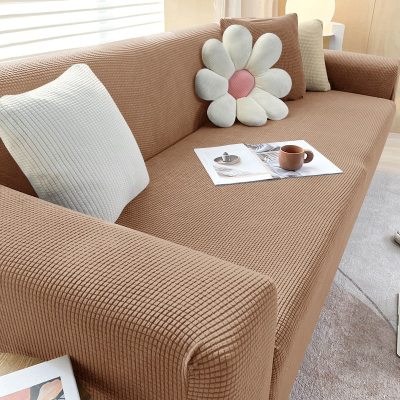Textured Stretch Non-Slip Sofa Cover
